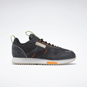 Reebok Classic Leather Ripple Trail Turnschuhe Herren - Grau/Orange/HellGrün - DE 814-WNB